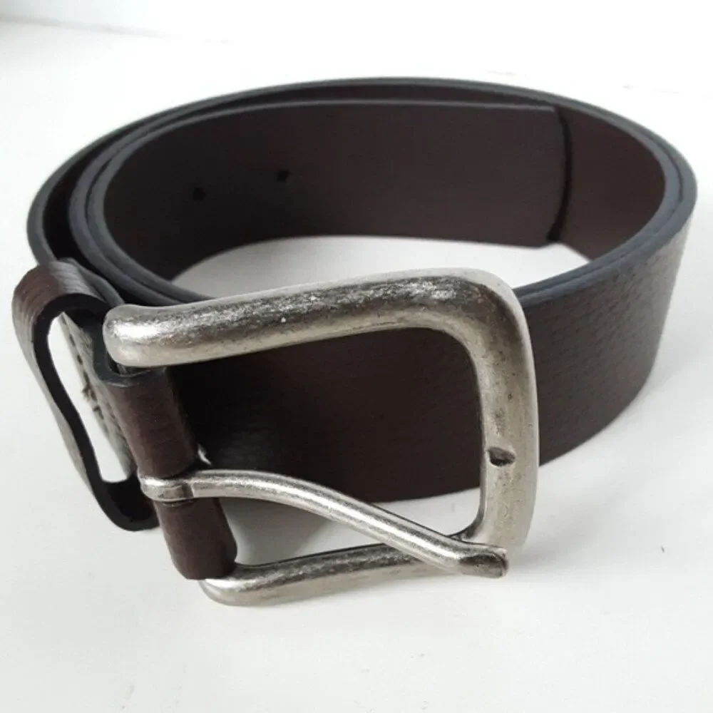 Mens Brown Leather Belt size M